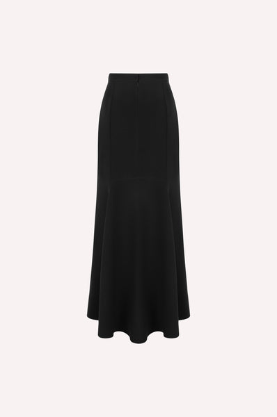 Sleek Black High-Waisted Maxi Skirt