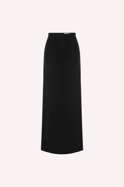 Sleek Black High-Waisted Maxi Skirt