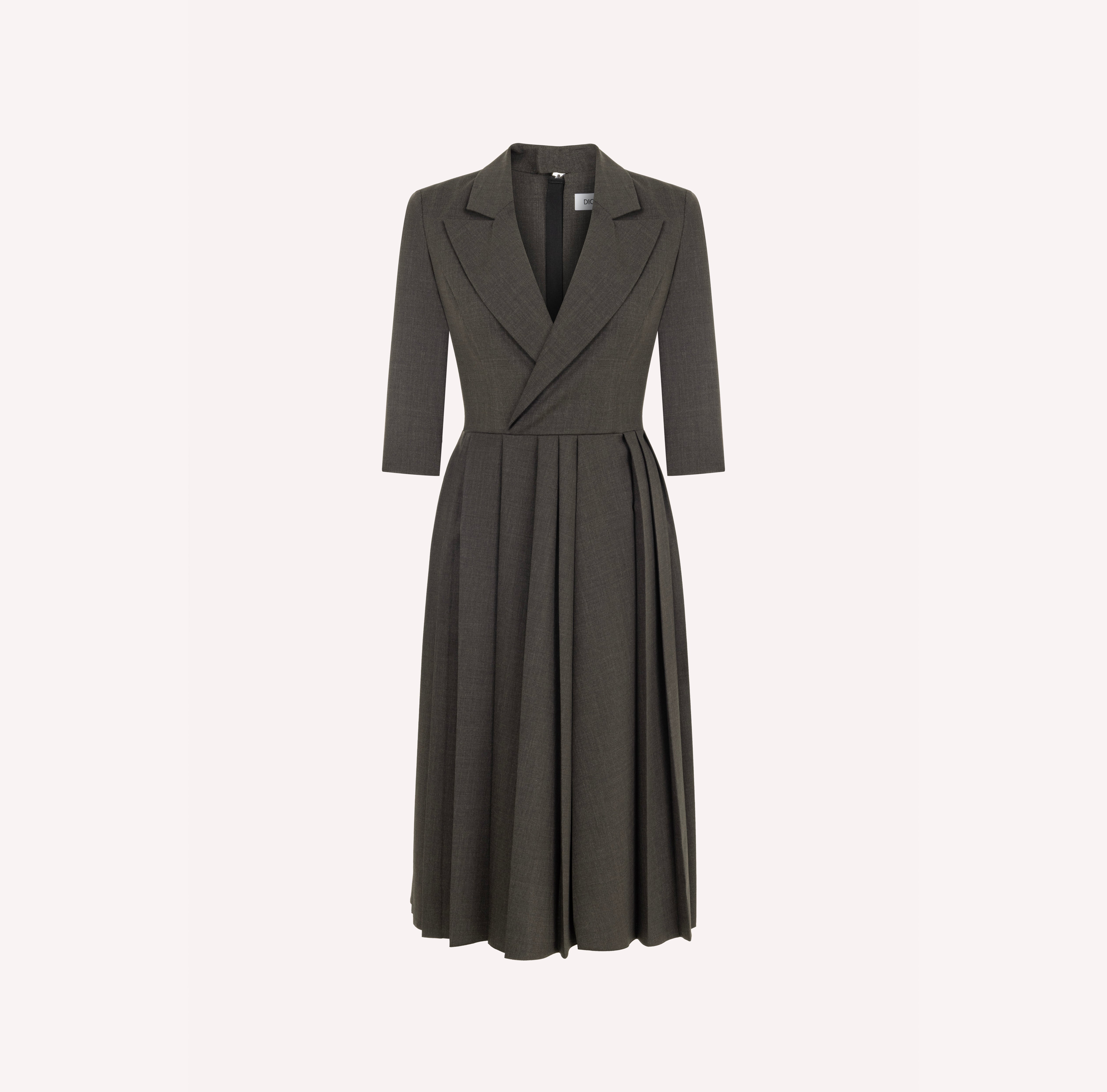 Sculpted Cool Wool Dress