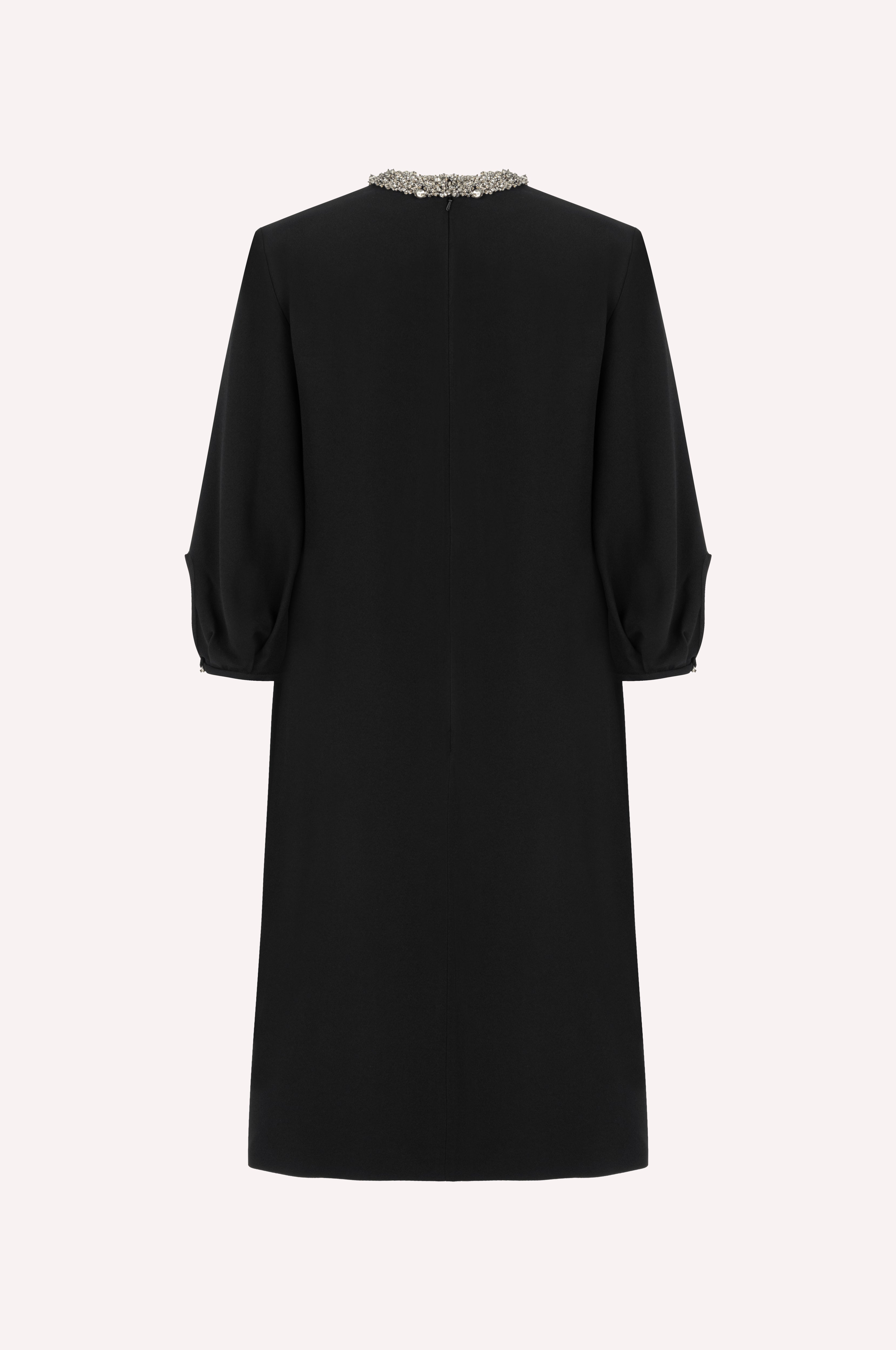 Embellished Neck Midi Dress