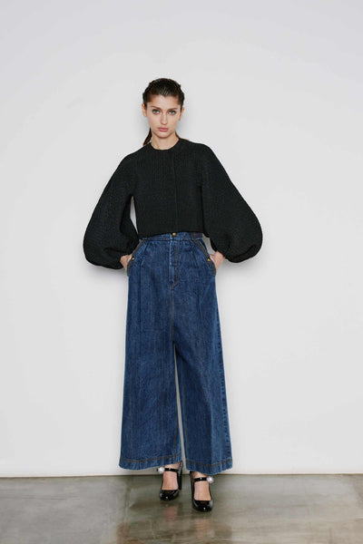 Wide Leg Denim Pants