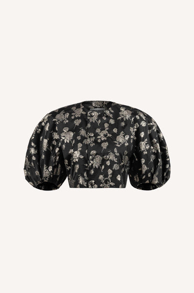 Brocade Balloon Sleeve Jacket