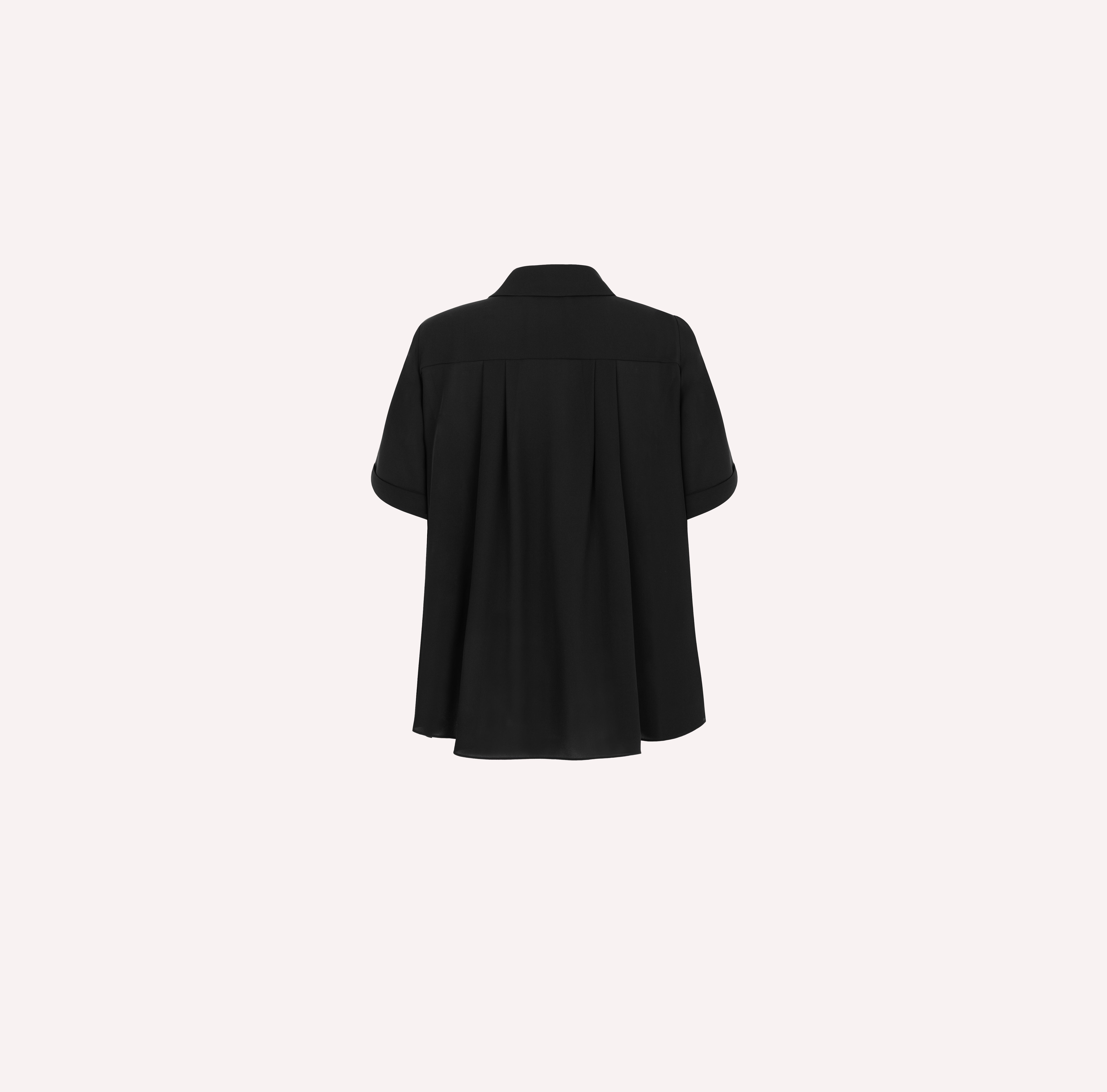 Flower Embroidered Asymmetric Shirt