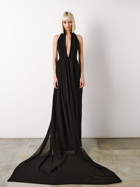 Tulle Detailed Maxi Dress