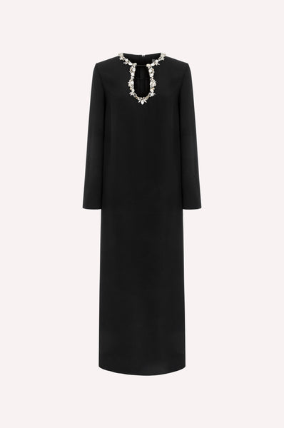 Embellished Neck Maxi Dress