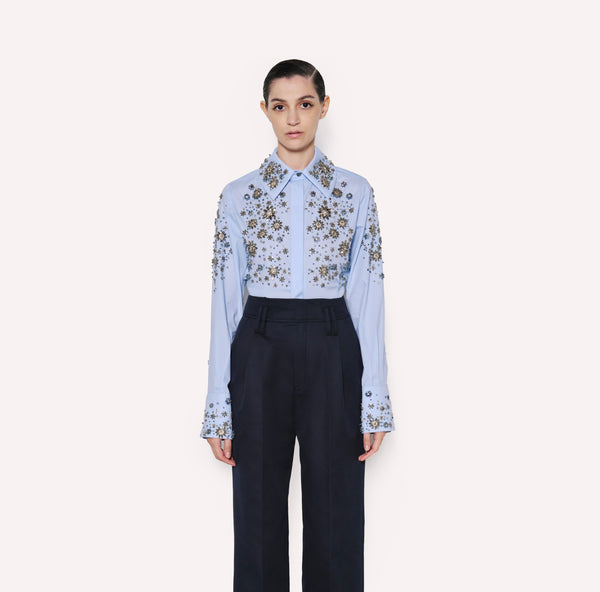 Embellished Cotton Classic Shirt