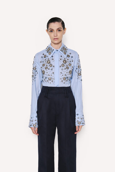 Embellished Cotton Classic Shirt