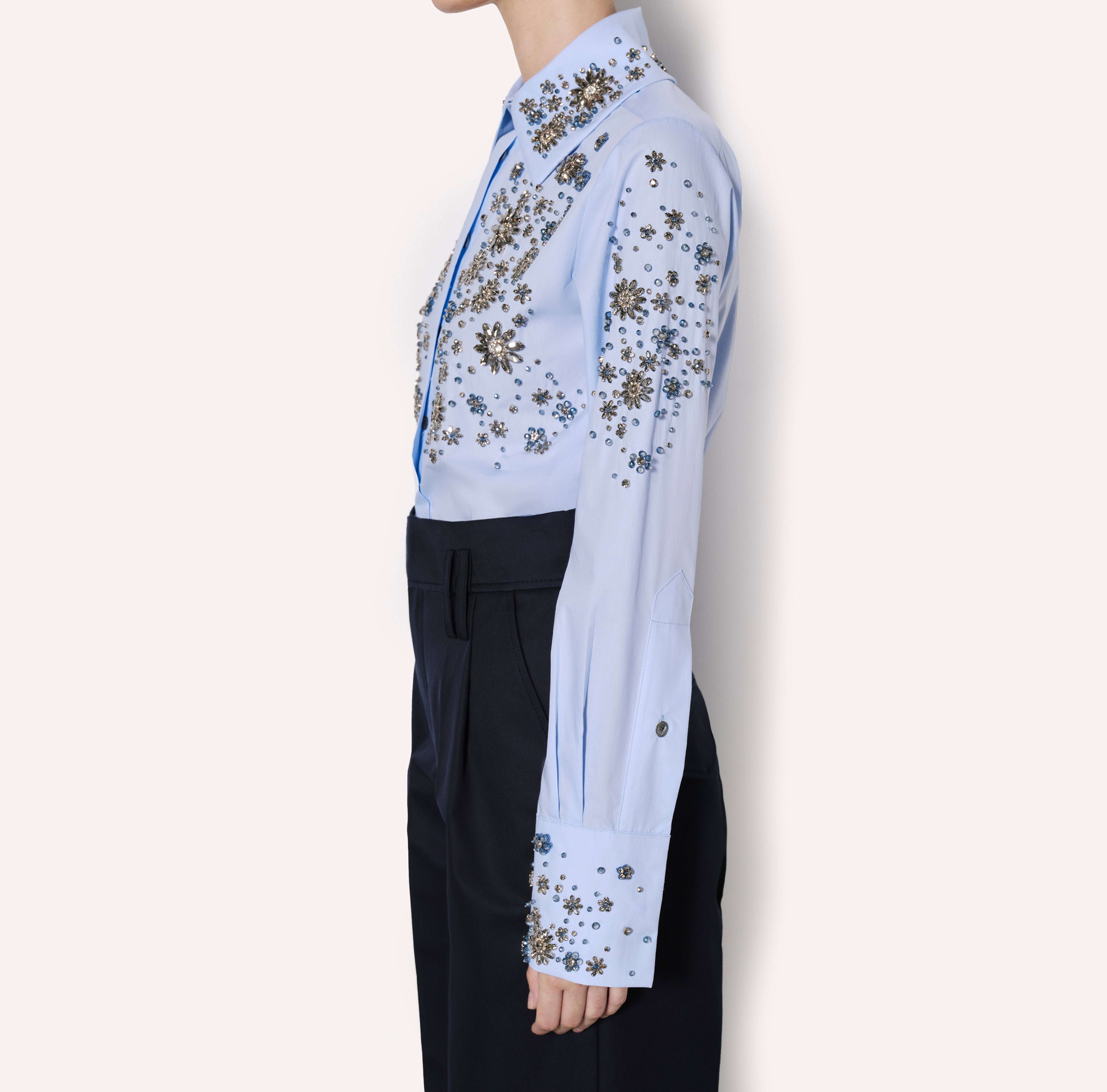 Embellished Cotton Classic Shirt