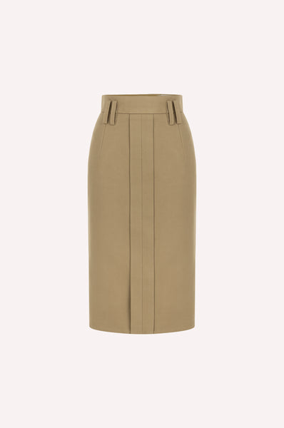 High-Waisted Midi Pencil Skirt