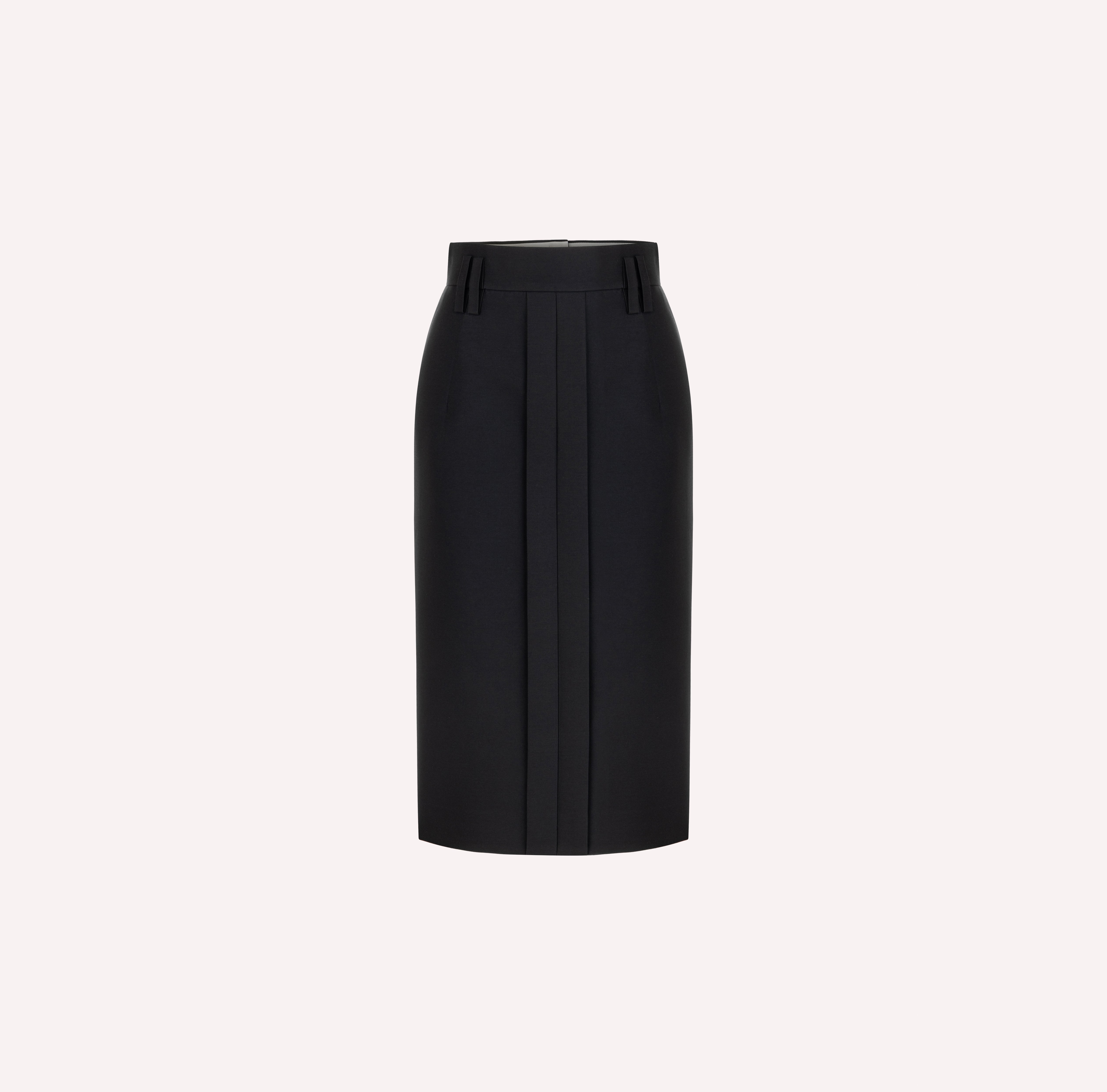 High-Waisted Midi Pencil Skirt