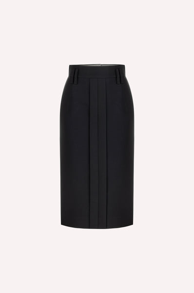 High-Waisted Midi Pencil Skirt