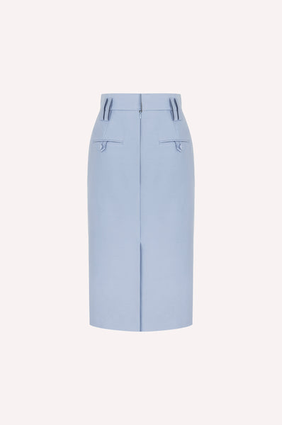 High-Waisted Midi Pencil Skirt