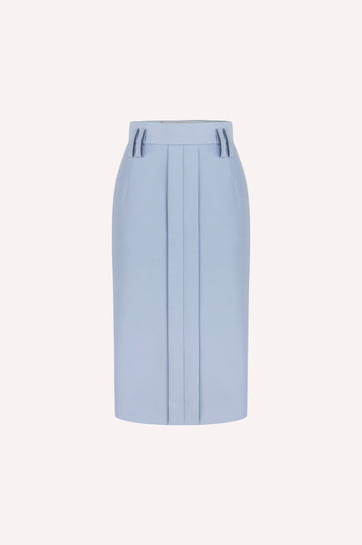 High-Waisted Midi Pencil Skirt