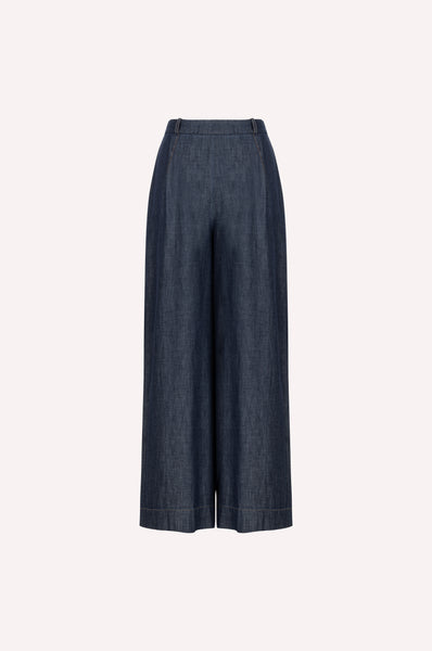 Chambray Wide Leg Pants