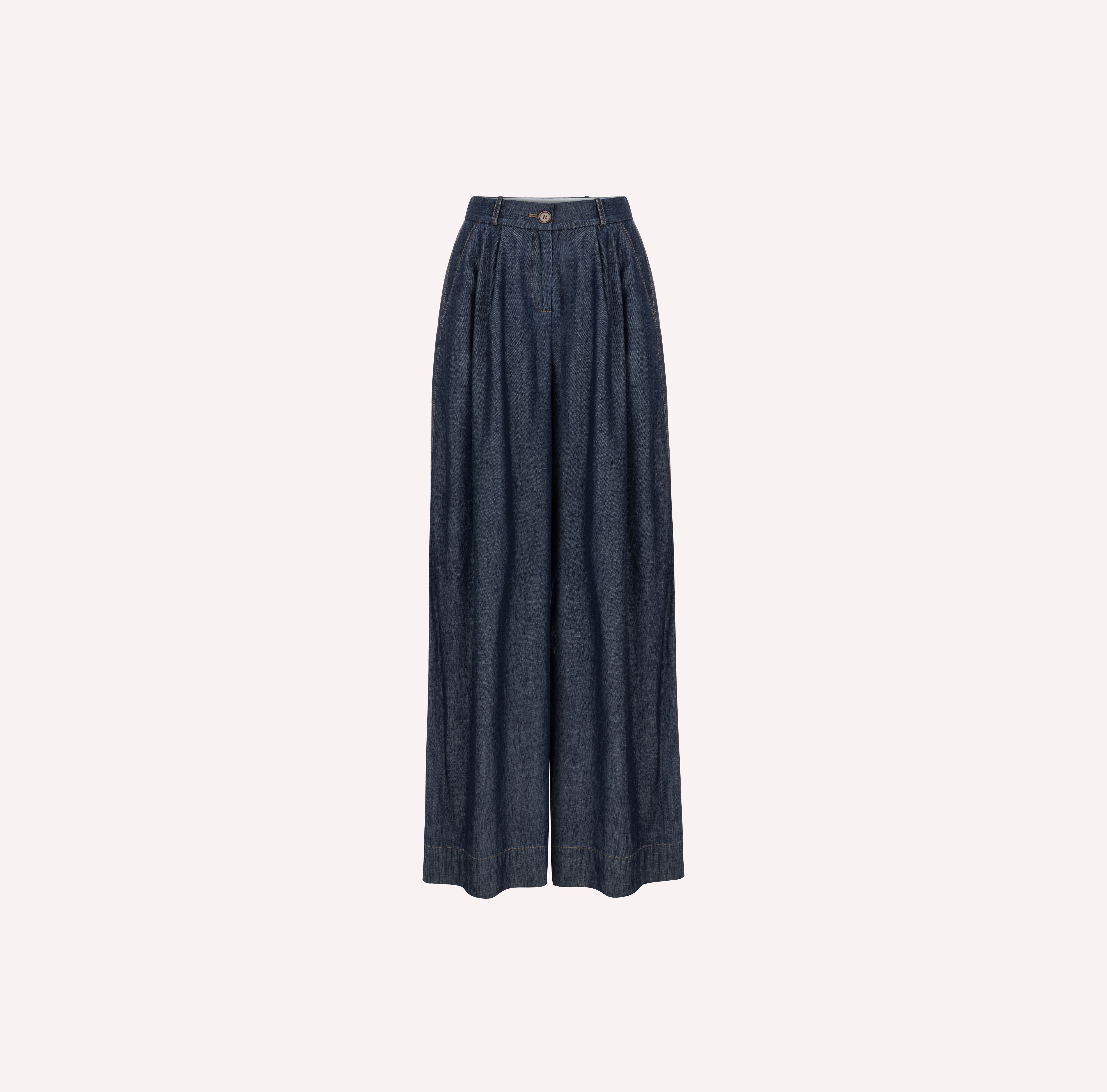 Chambray Wide Leg Pants