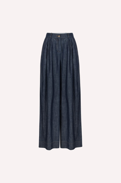 Chambray Wide Leg Pants