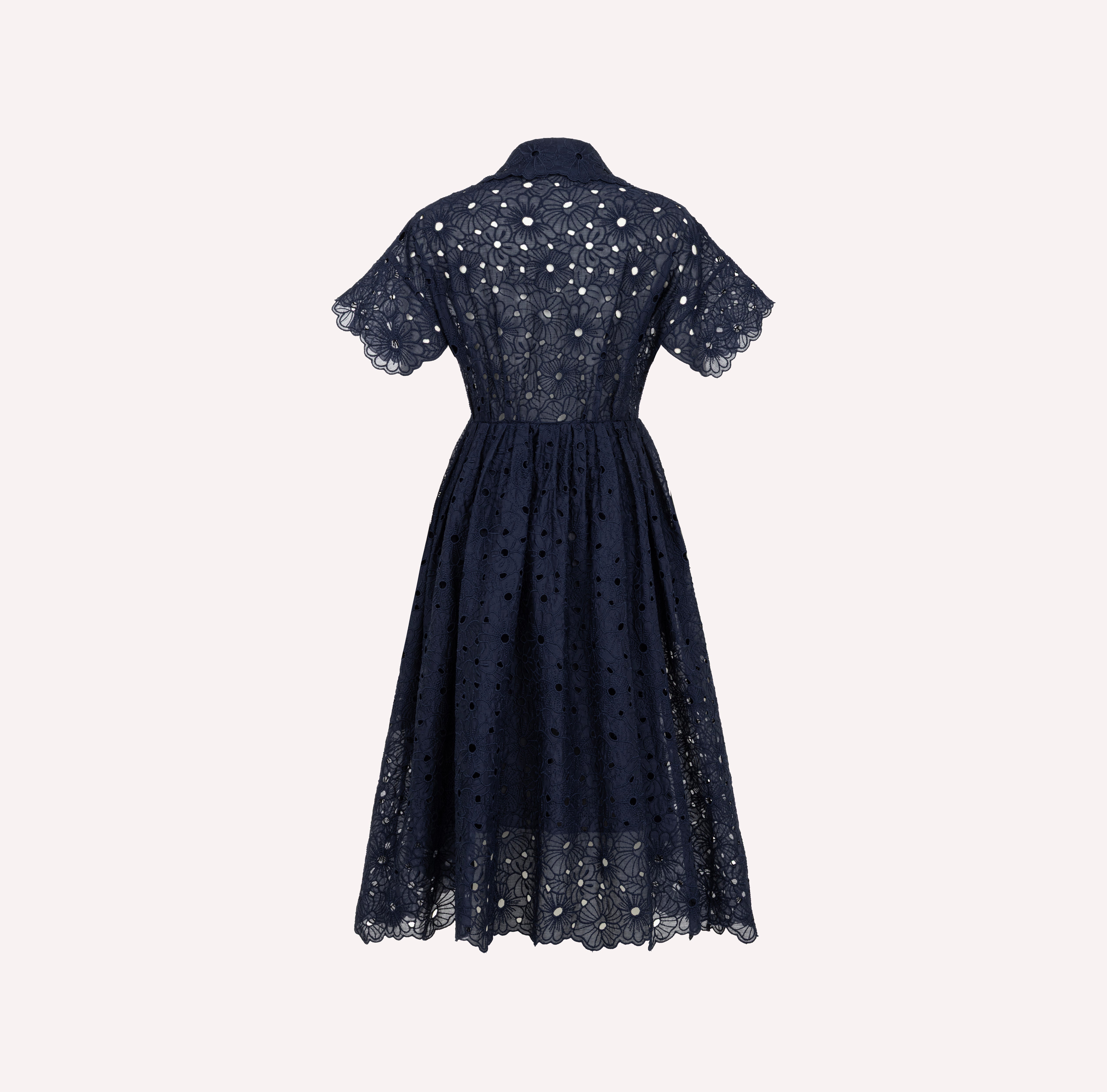 Embroidered Cotton Midi Dress