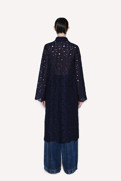 Embroidered Shirt Dress