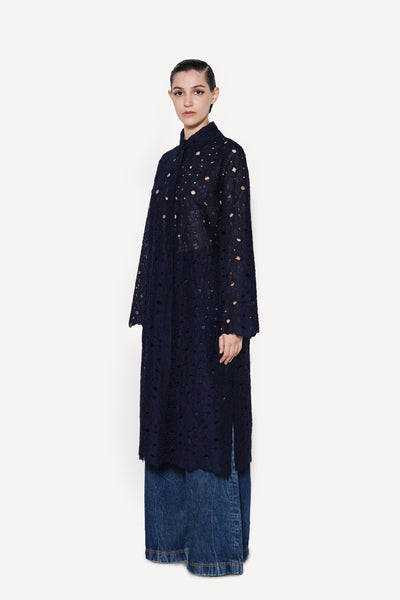 Embroidered Shirt Dress