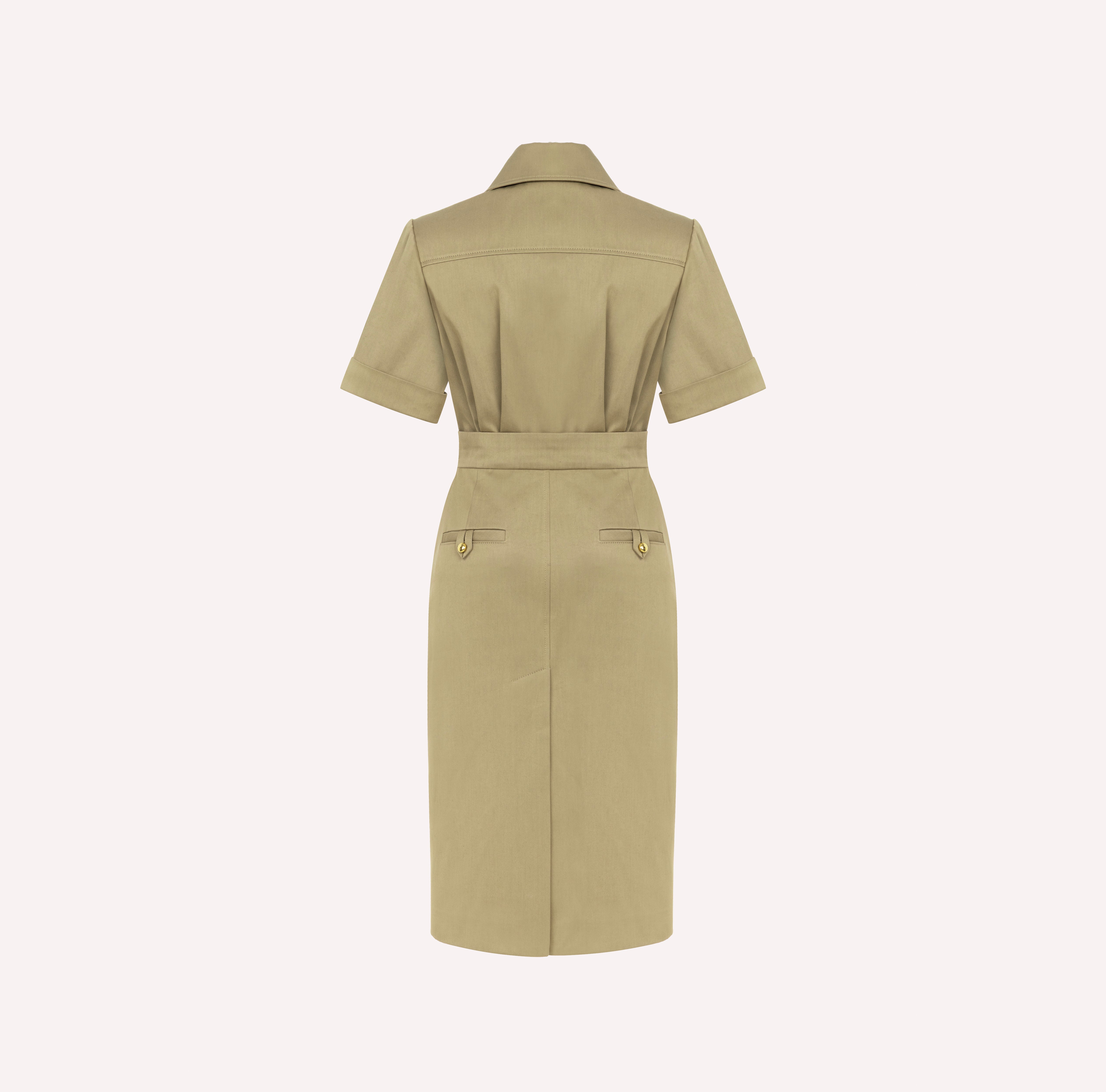 Tailored Utility Midi Dress