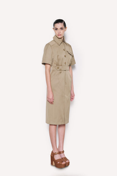 Tailored Utility Midi Dress