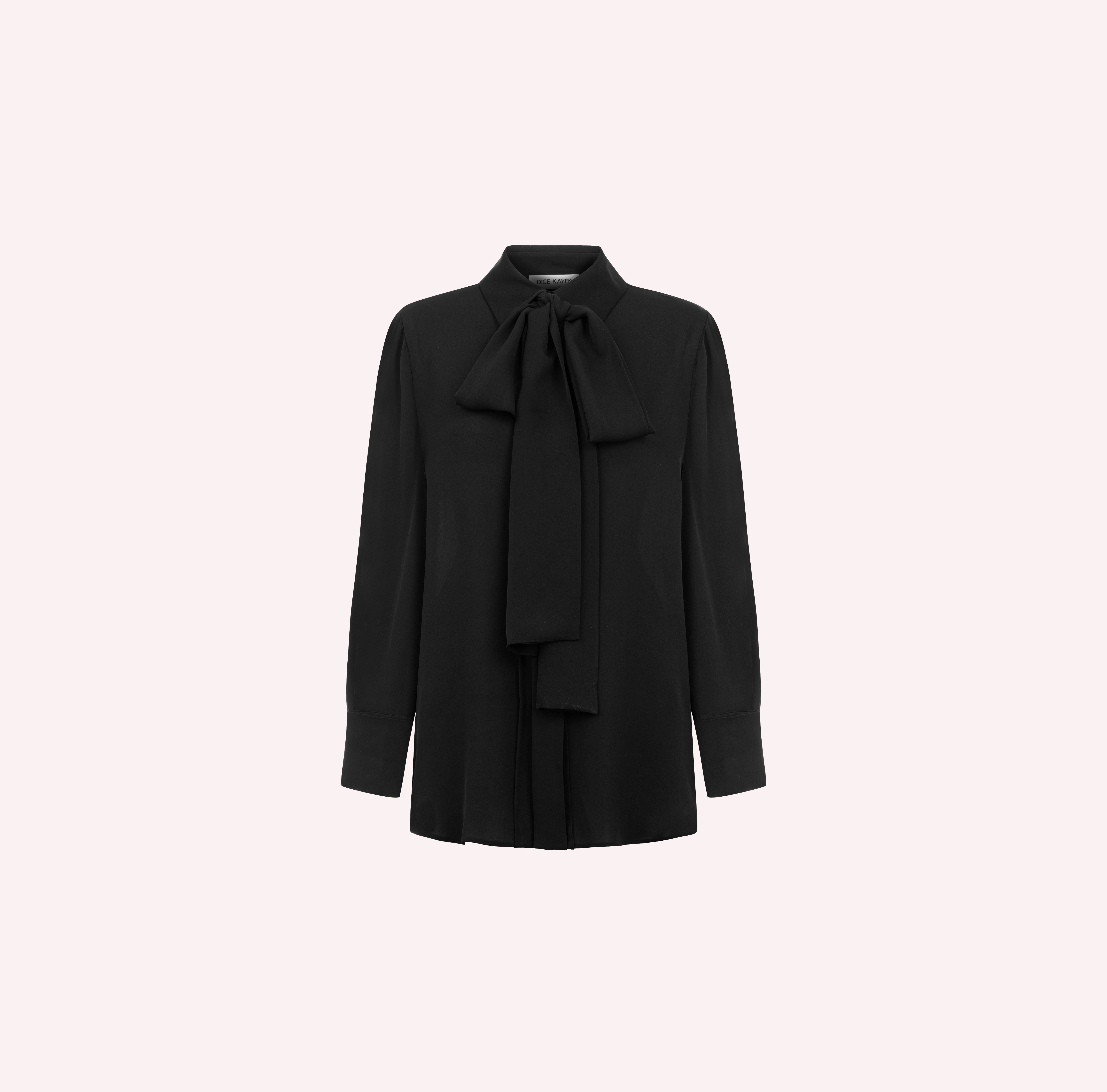 Silk Tie-Neck Blouse