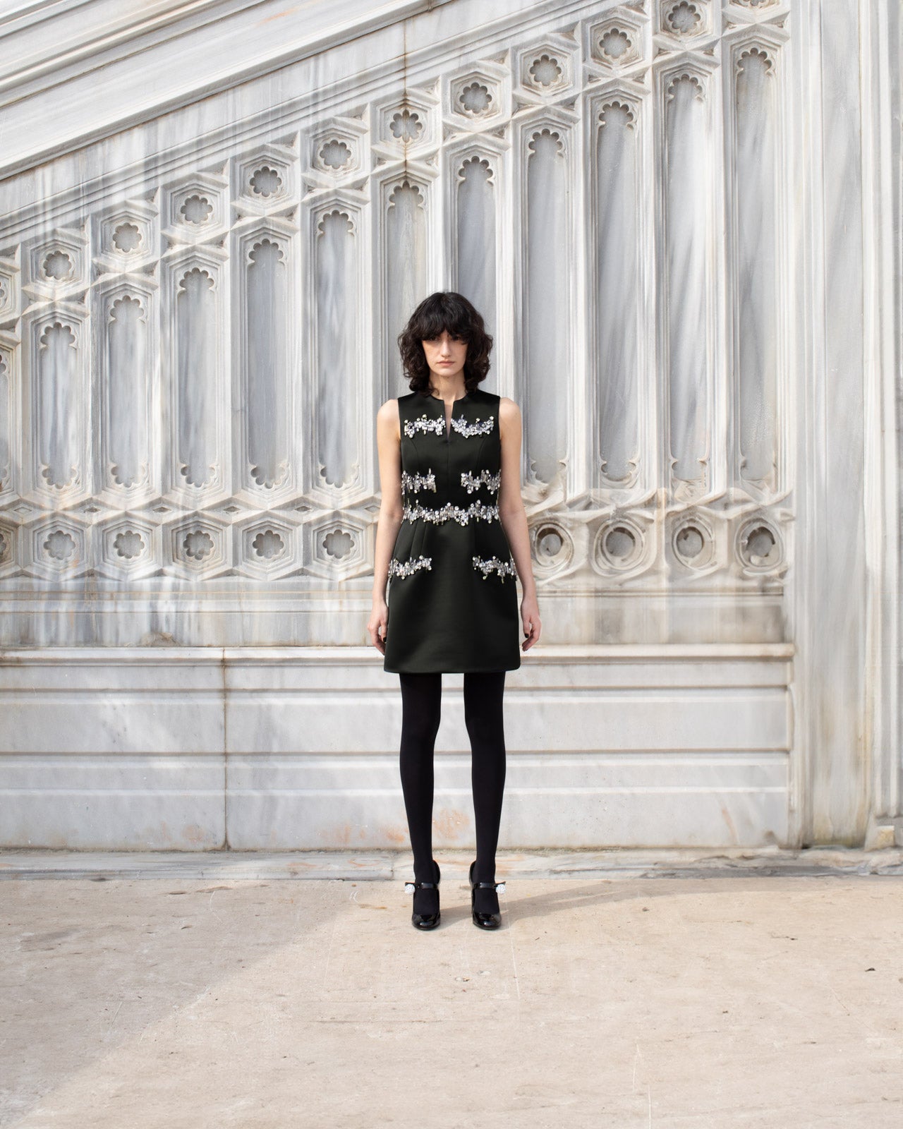 Embellished Mini Dress