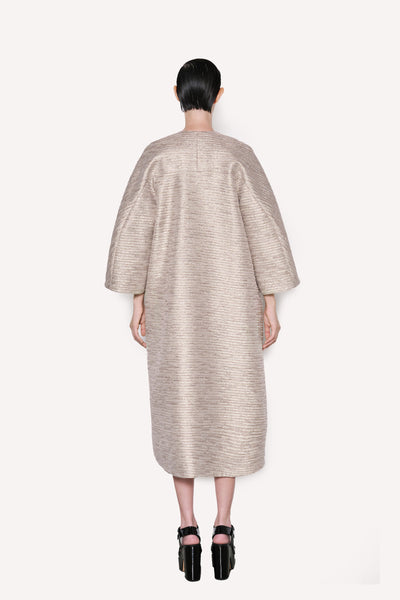 Sculptural Metallic Coat
