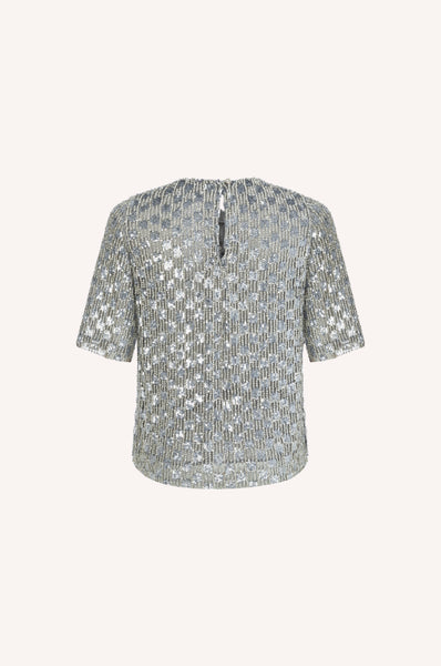 Sculpted Sequin Blouse
