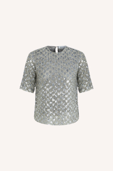 Sculpted Sequin Blouse