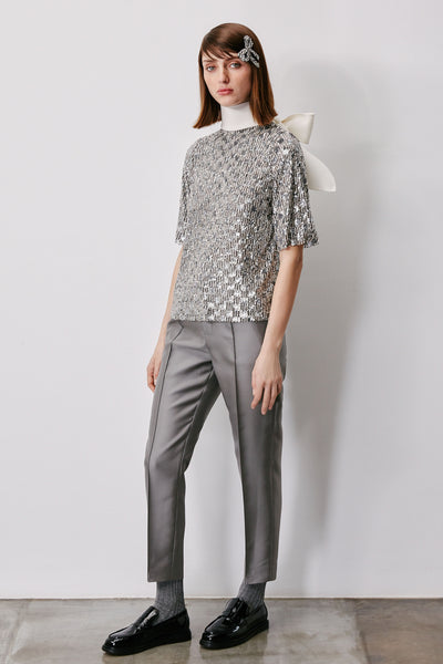 Sculpted Sequin Blouse