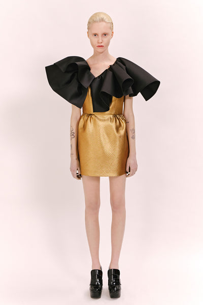 Architectural Ruffled Dress