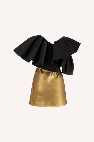 Architectural Ruffled Dress