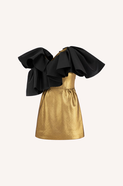 Architectural Ruffled Dress