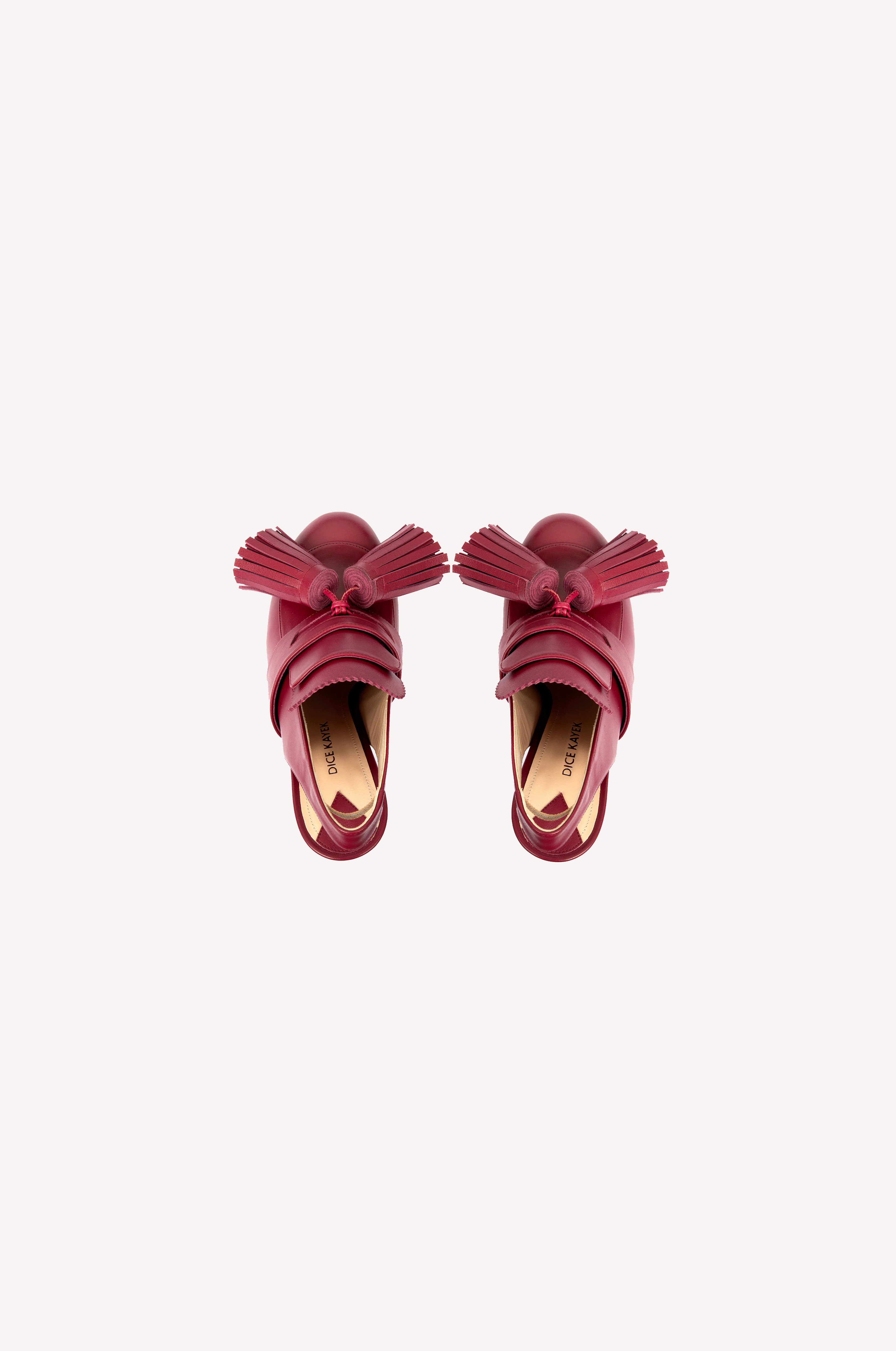 Pompon Platform Heels